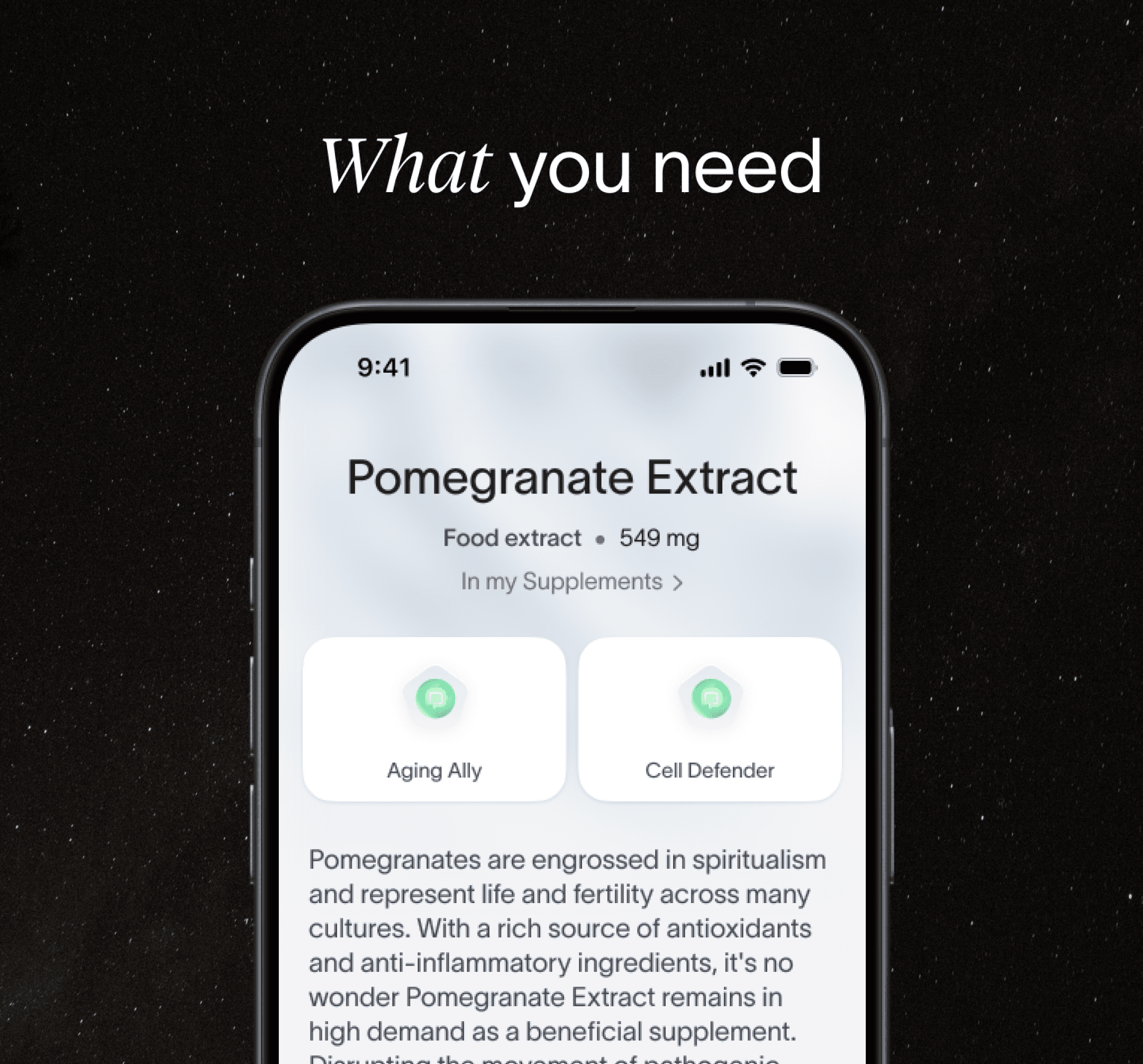 Supplement Recommendations Mobile App Interface 2