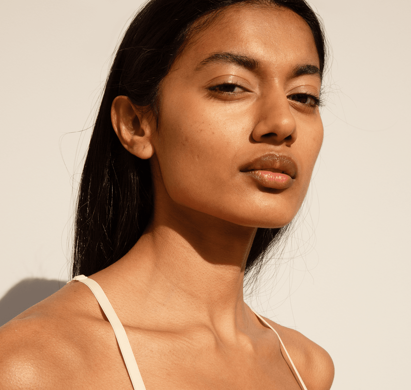 Woman with glowing, healthy skin