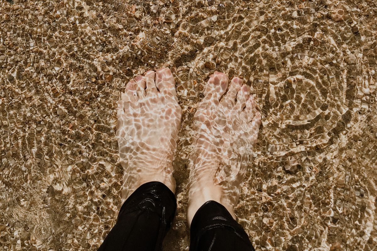 toes in the sand