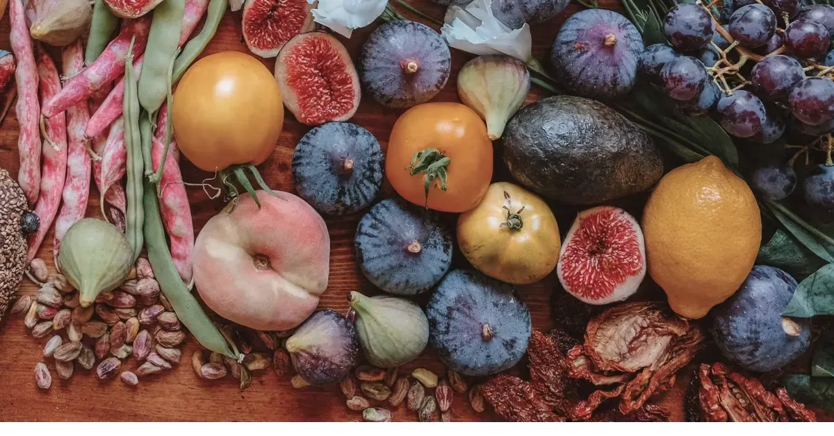 Assorted foods representing nutrient extraction