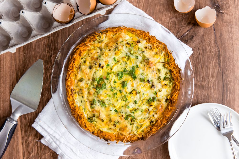 sweet potato crust quiche