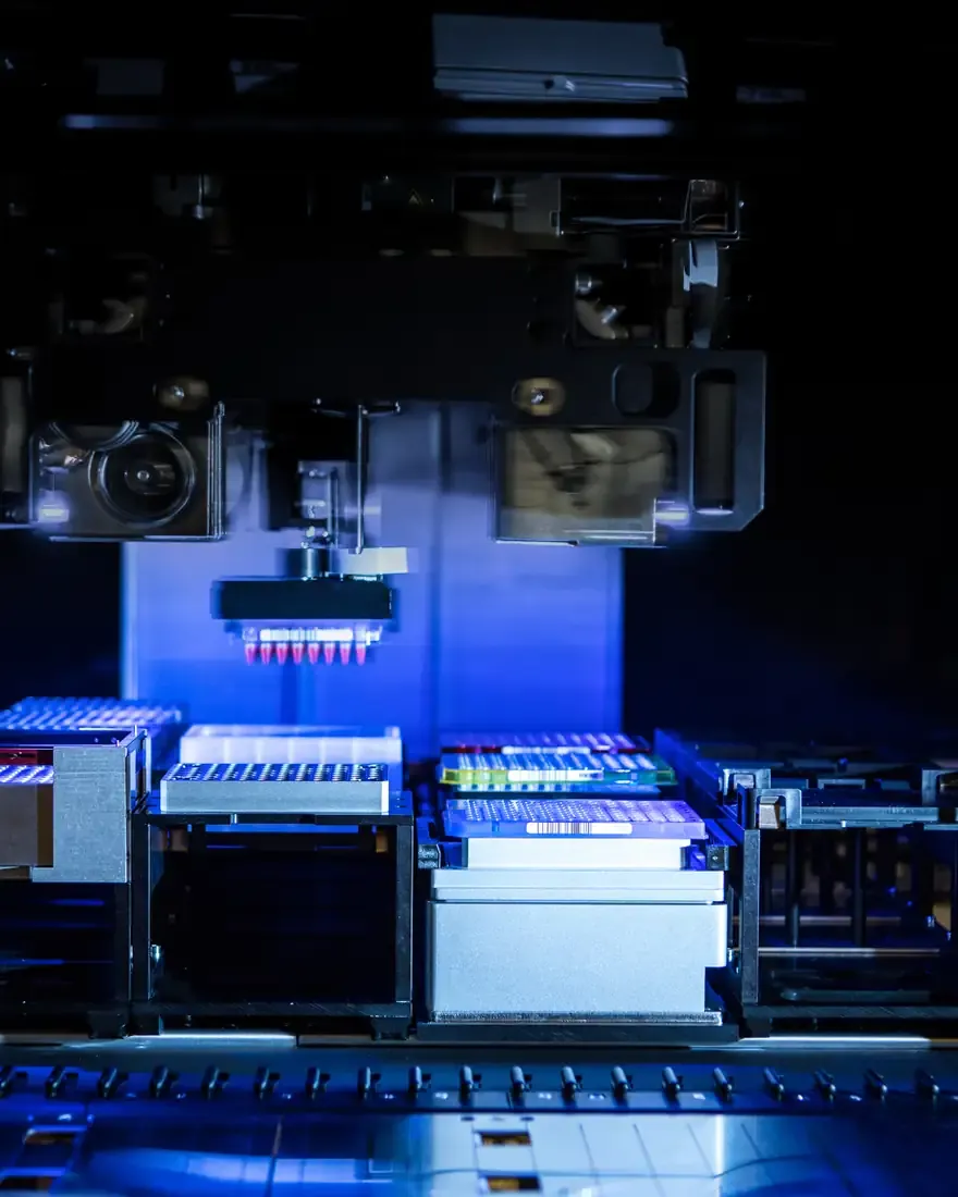 Automated sequencing instruments in Viome’s laboratory