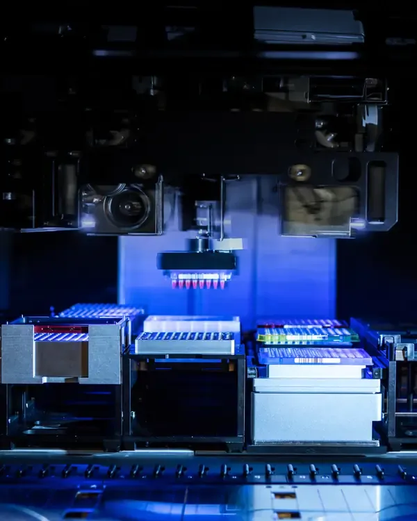 Sequencing instruments running samples in Viome’s laboratory